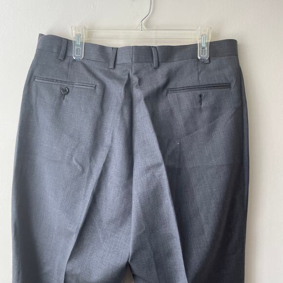 Joseph Abboud Gray 100% Wool Straight Leg Cuffed Dress Pant - Size 36R - Picture 9 of 16